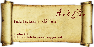 Adelstein Éva névjegykártya