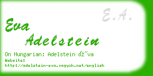 eva adelstein business card